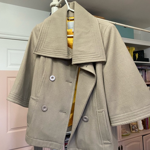 Wool-blend cape pea coat - Picture 3 of 3